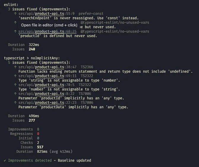 Mejora improvements run