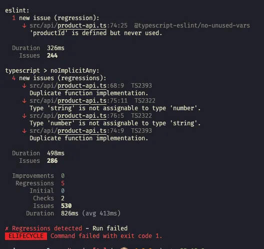 Mejora regressions run